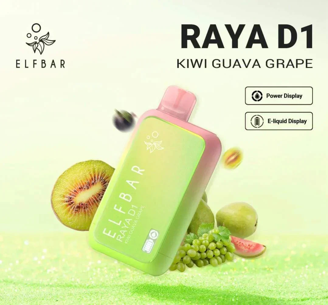 ELF BAR RAYA D1 – Kiwi Guava Grape - Vape.org.in