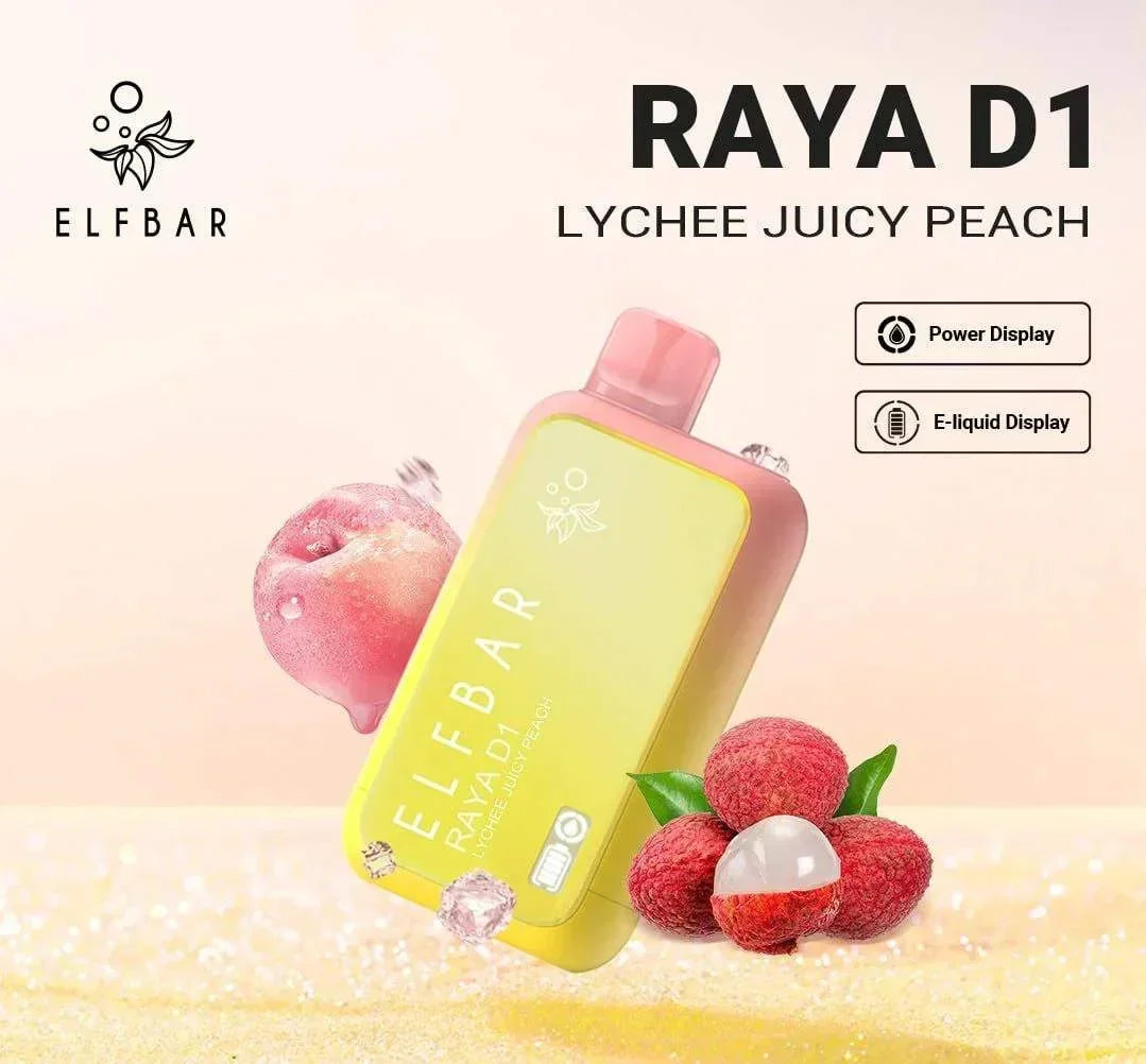 ELF BAR RAYA D1 – Lychee Juicy Peach - Vape.org.in