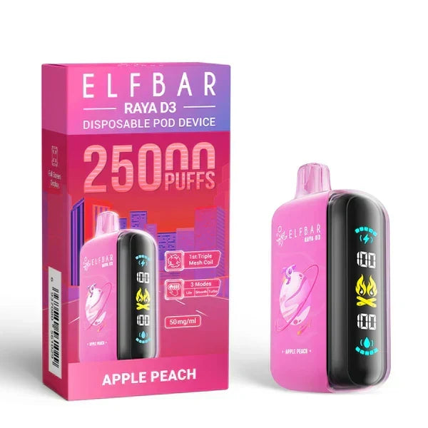 Elf Bar Raya D3 Apple peach – 25000 - Vape.org.in