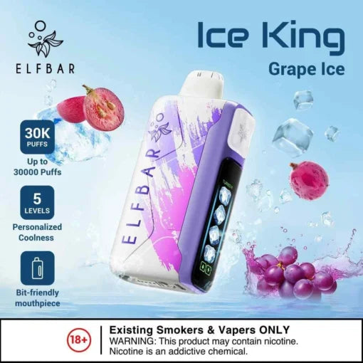 Elf Bar Ice King – Grape Ice – 30K - Vape.org.in