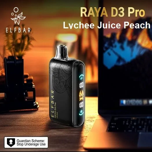 Elf Bar Raya D3 Pro 30K – Lychee Juicy Peach - Vape.org.in