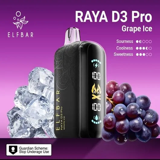 Elf bar Raya d3 pro -30k Grape ice - Vape.org.in