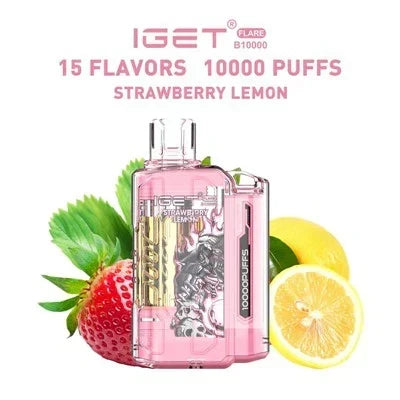 IGET FLARE B10000 – Strawberry Lemon - Vape.org.in