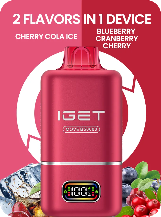 IGET MOVE B50000 (50k Puffs – 2 Flavours in 1 device) - Vape.org.in