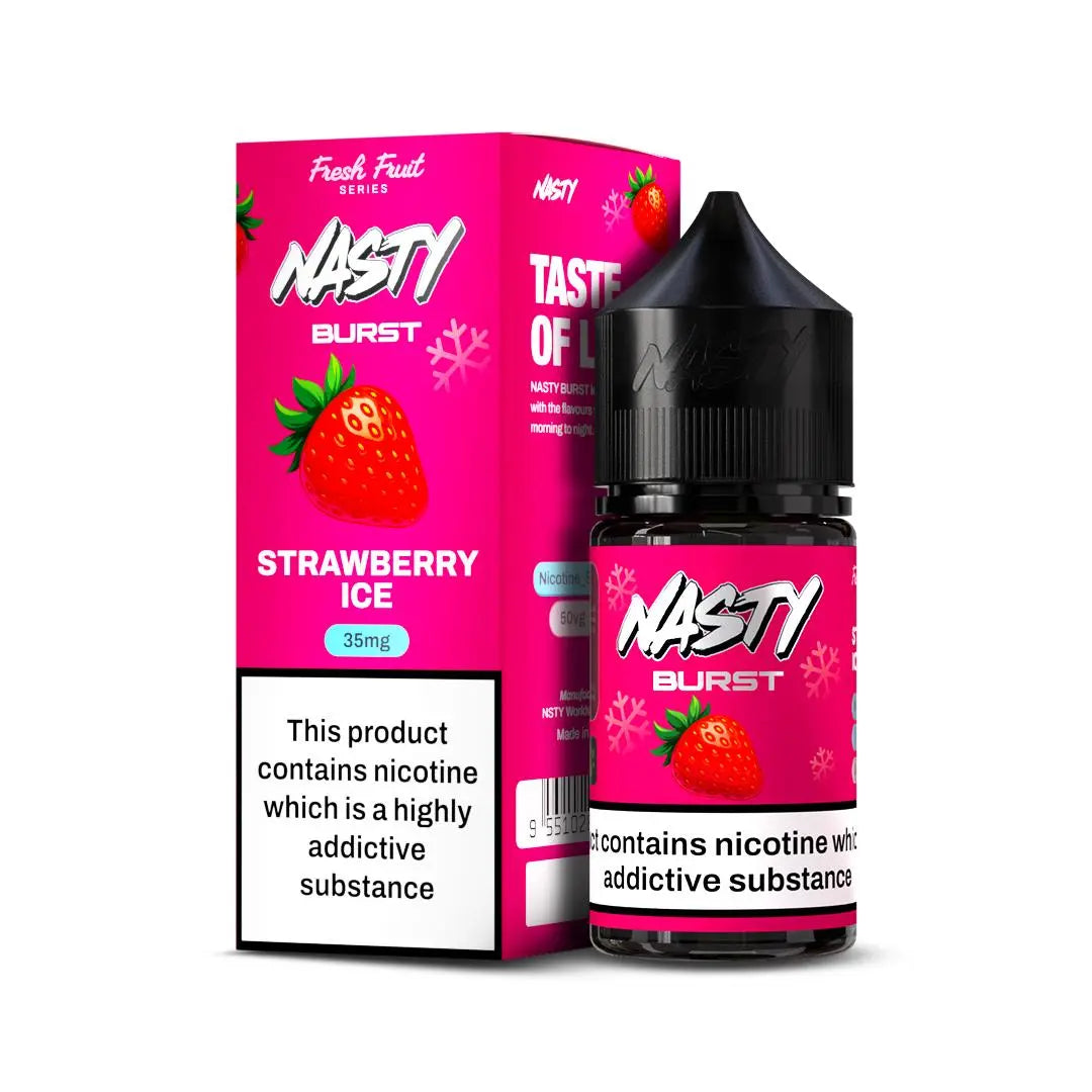 Nasty Burst Nic salts – Strawberry ice - Vape.org.in