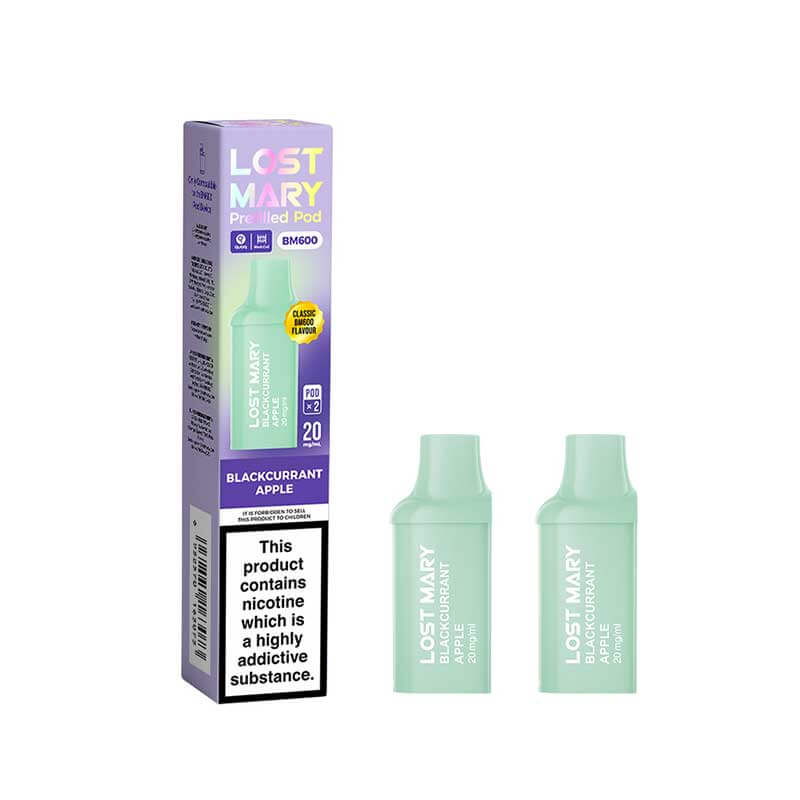 Lost Mary BM600 Blackcurrant Apple Prefilled Vape Pods 20mg - 2PK