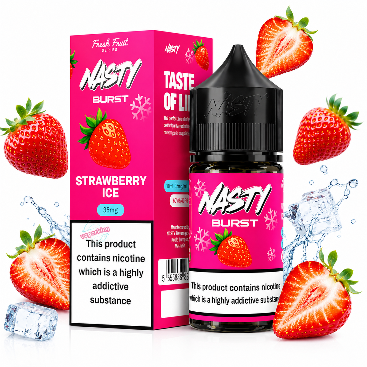 Nasty Burst Strawberry Ice Nic Salt 30ML | 35mg & 50mg