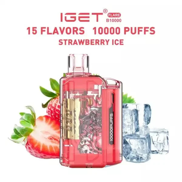 IGET FLARE B10000 – Strawberry ice - Vape.org.in