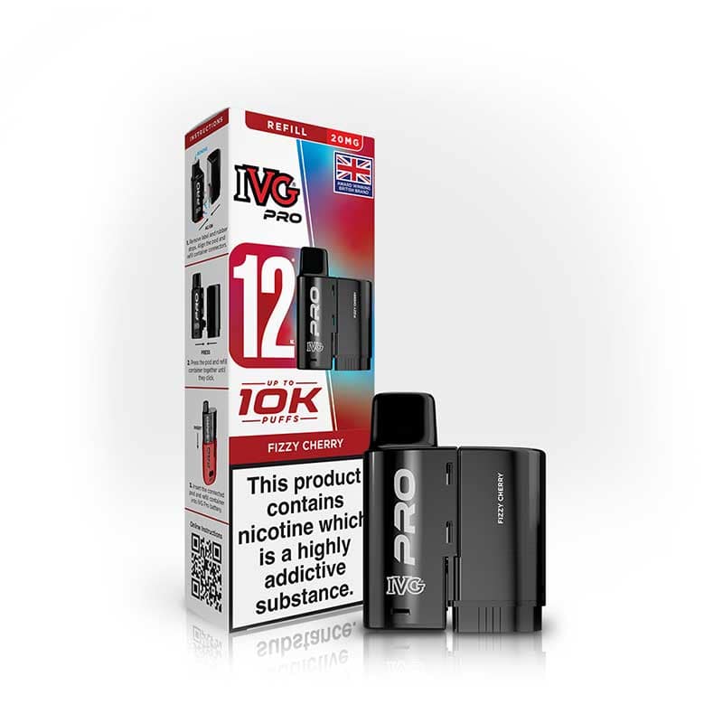IVG Pro 12 Fizzy Cherry Prefilled Vape Pod + Refill
