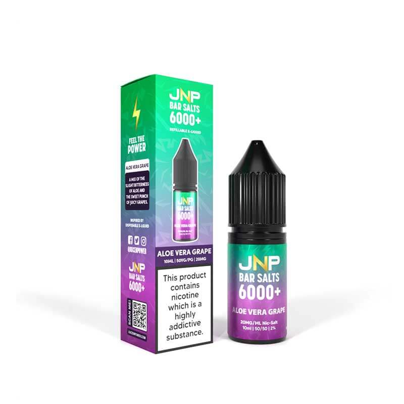 Juice N Power Bar Salts 6000+ Aloe Vera Grape 10ml E-Liquid