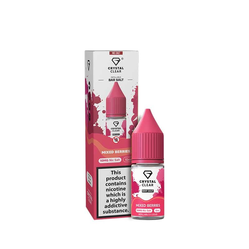 Crystal Clear Bar Salts Mixed Berries Nic Salts 10ml E-Liquid