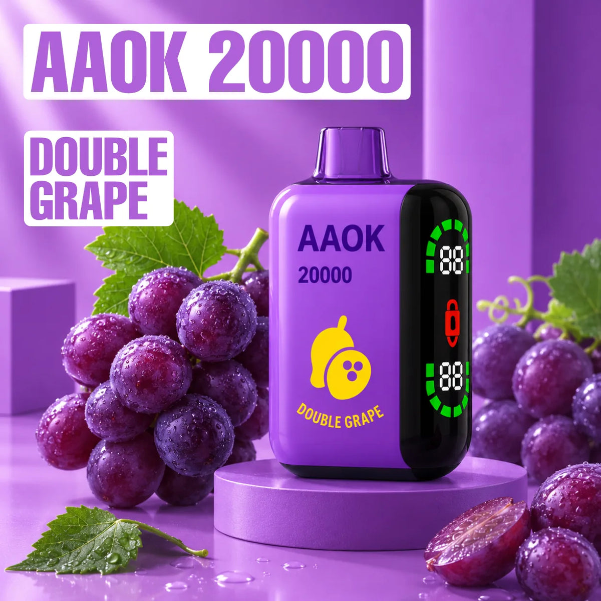 Aaok 20000 disposable vape - Double Grape flavour