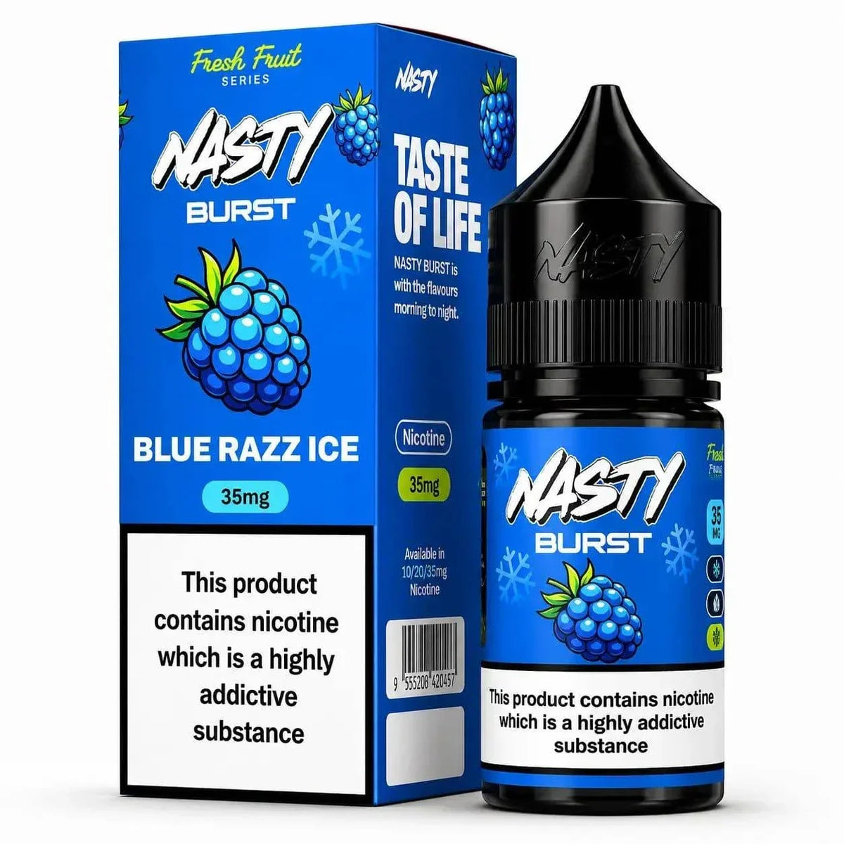 Blue Razz Ice - Nasty Burst | 30ML Nic Salt Juice | 35MG,50MG | Vape Mash India
