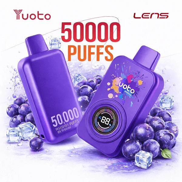 Yuoto Lens 50000 Puffs Disposable Vape – Rechargeable Mesh Coil 5% Nic Salt Long-Lasting Vape