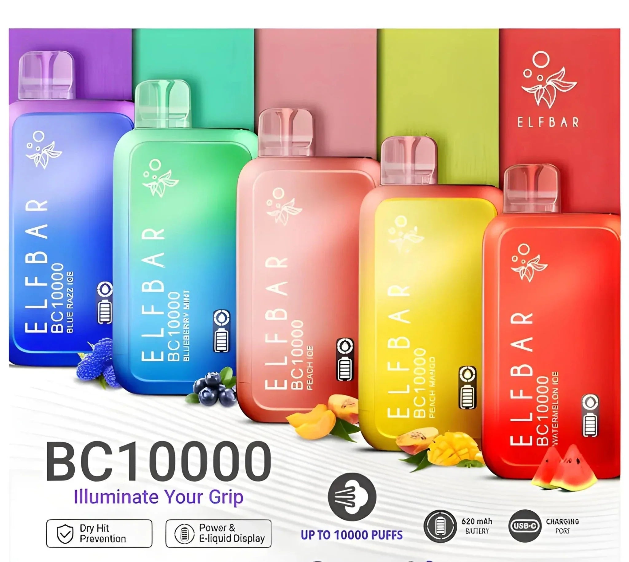 Elfbar BC10000 Disposable Vape with Quaq Mesh Coil and Dry-Hit Prevention