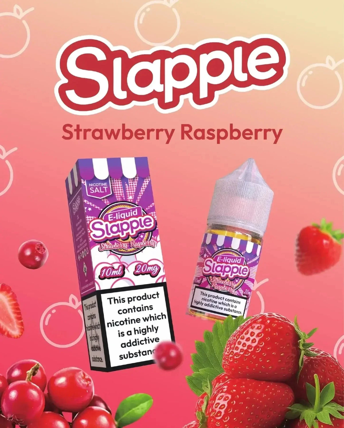 Strawberry Raspberry - Slapple Nic Salt 30ML | 30MG, 50MG | Vape Mash India